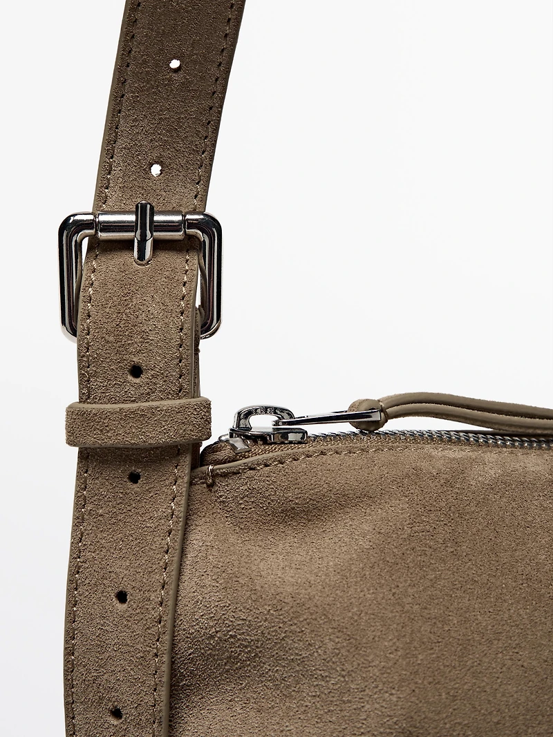 Mini-sac à bandoulière en croûte de cuir