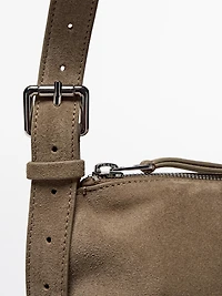 Mini-sac à bandoulière en croûte de cuir