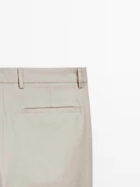 Slim fit textured trousers