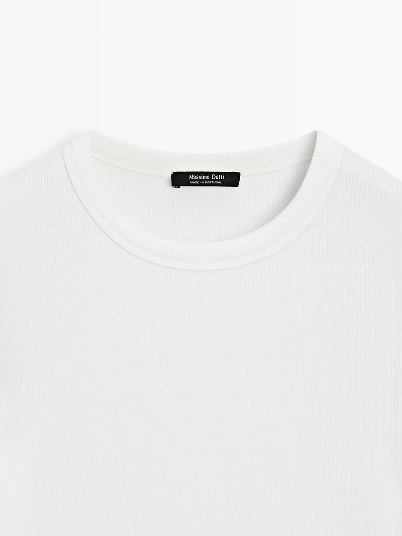 T-shirt manches courtes bord-côte heavy weight
