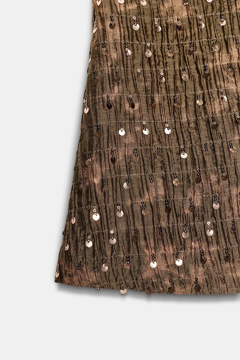 SEQUIN WRAP SKORT