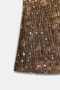 SEQUIN WRAP SKORT