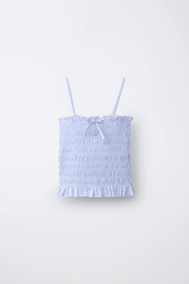SMOCKED ELASTICIZED TOP