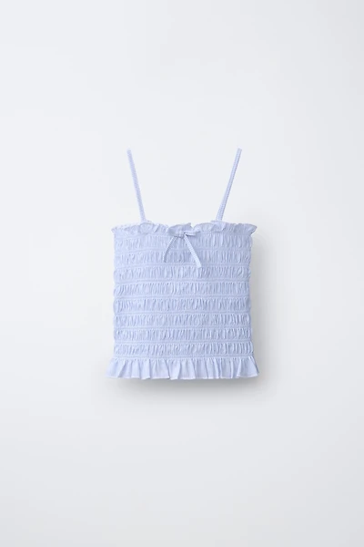 SMOCKED ELASTICIZED TOP