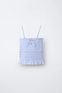 SMOCKED ELASTICIZED TOP