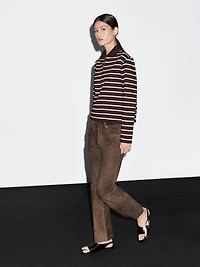 100% cotton striped polo shirt