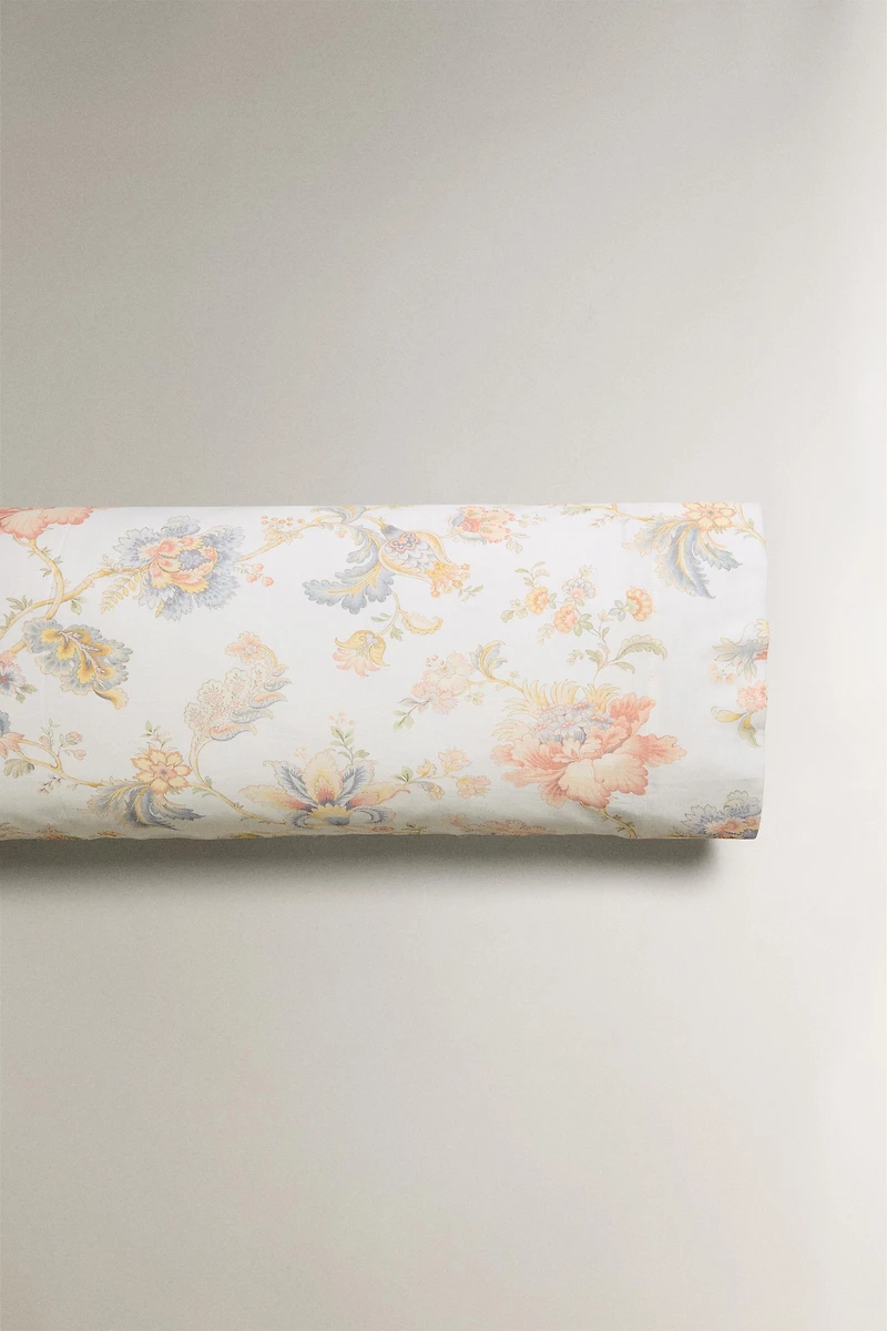 FLORAL PRINT SATEEN PILLOWCASE