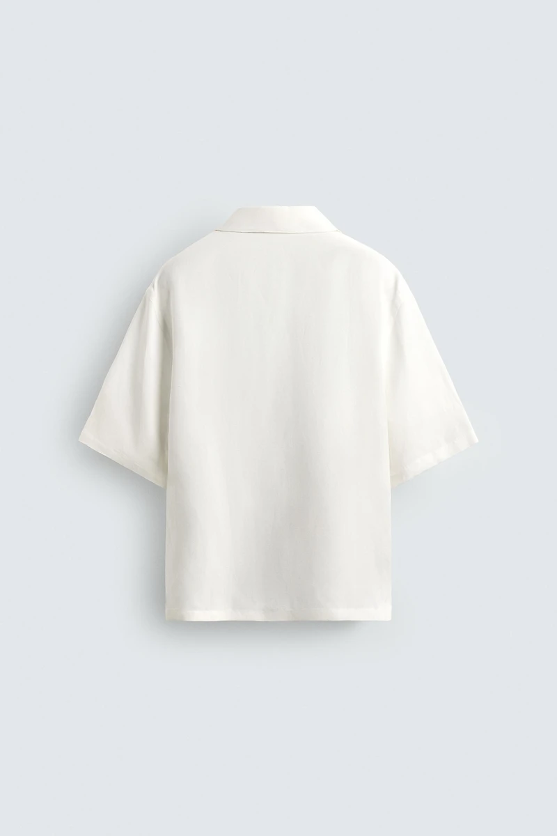 FLUID VISCOSE - LINEN SHIRT