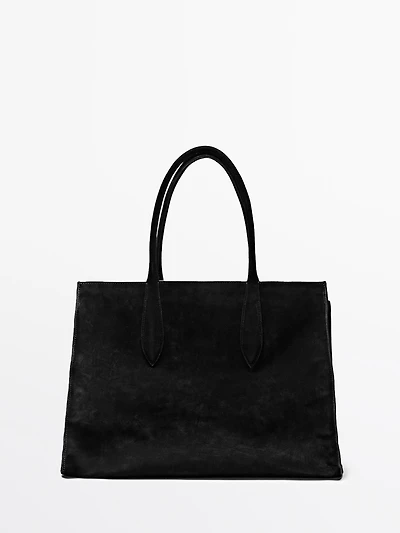 Maxi XL suede leather bag - LIMITED