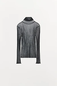 FINE KNIT HIGH NECK TOP