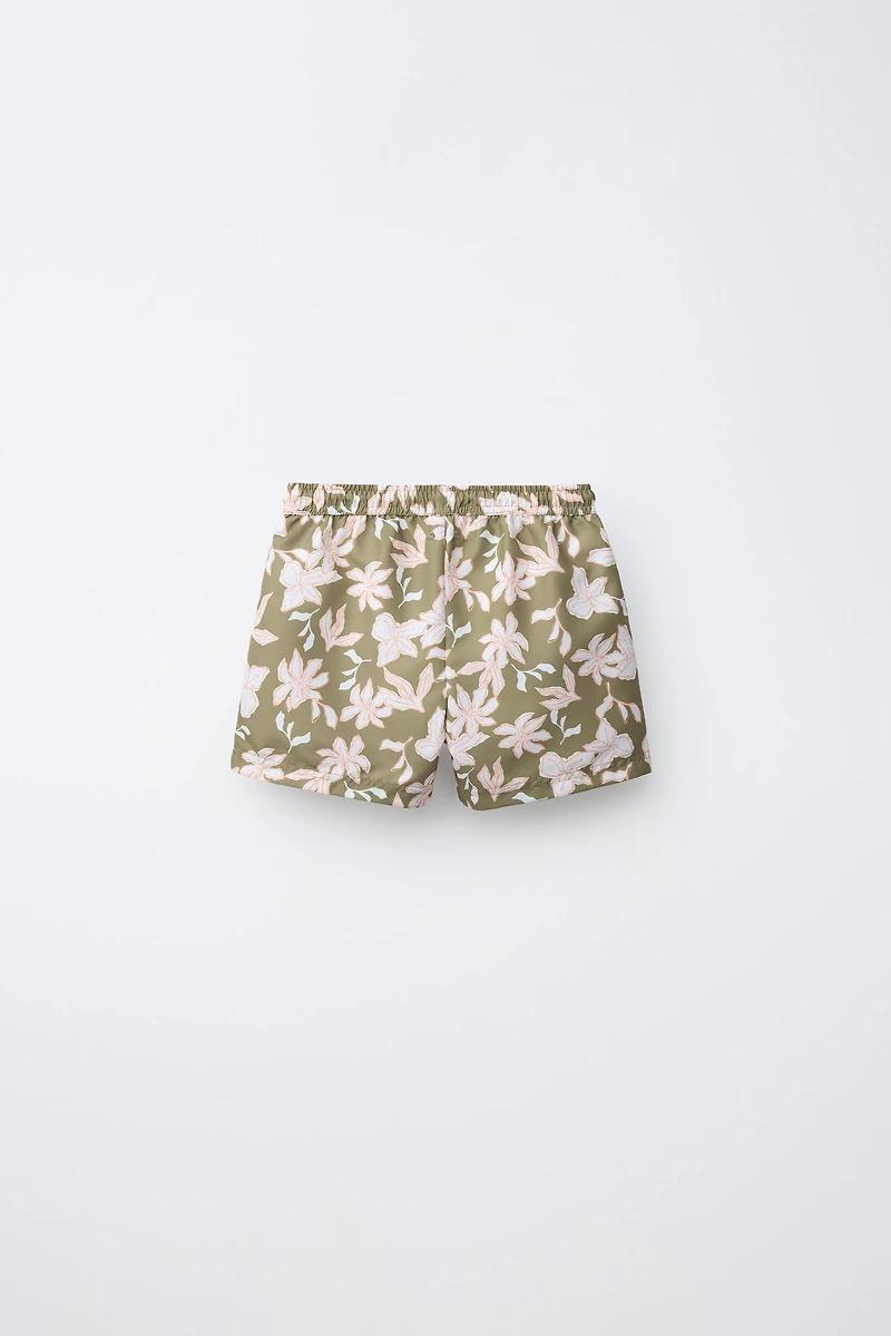 6-14 YEARS / FLORAL SWIM SHORTS