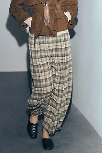 PLAID VOLUME PANTS ZW COLLECTION