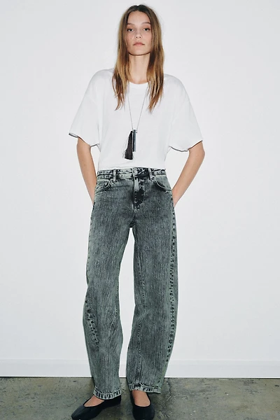 ZW COLLECTION RELAXED BALLOON MID-RISE JEANS