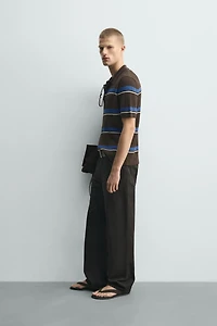JACQUARD STRIPED KNIT POLO