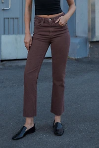 TRF HIGH-WAISTED CROPPED FLARE JEANS