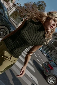 30% WOOL RIB TOP
