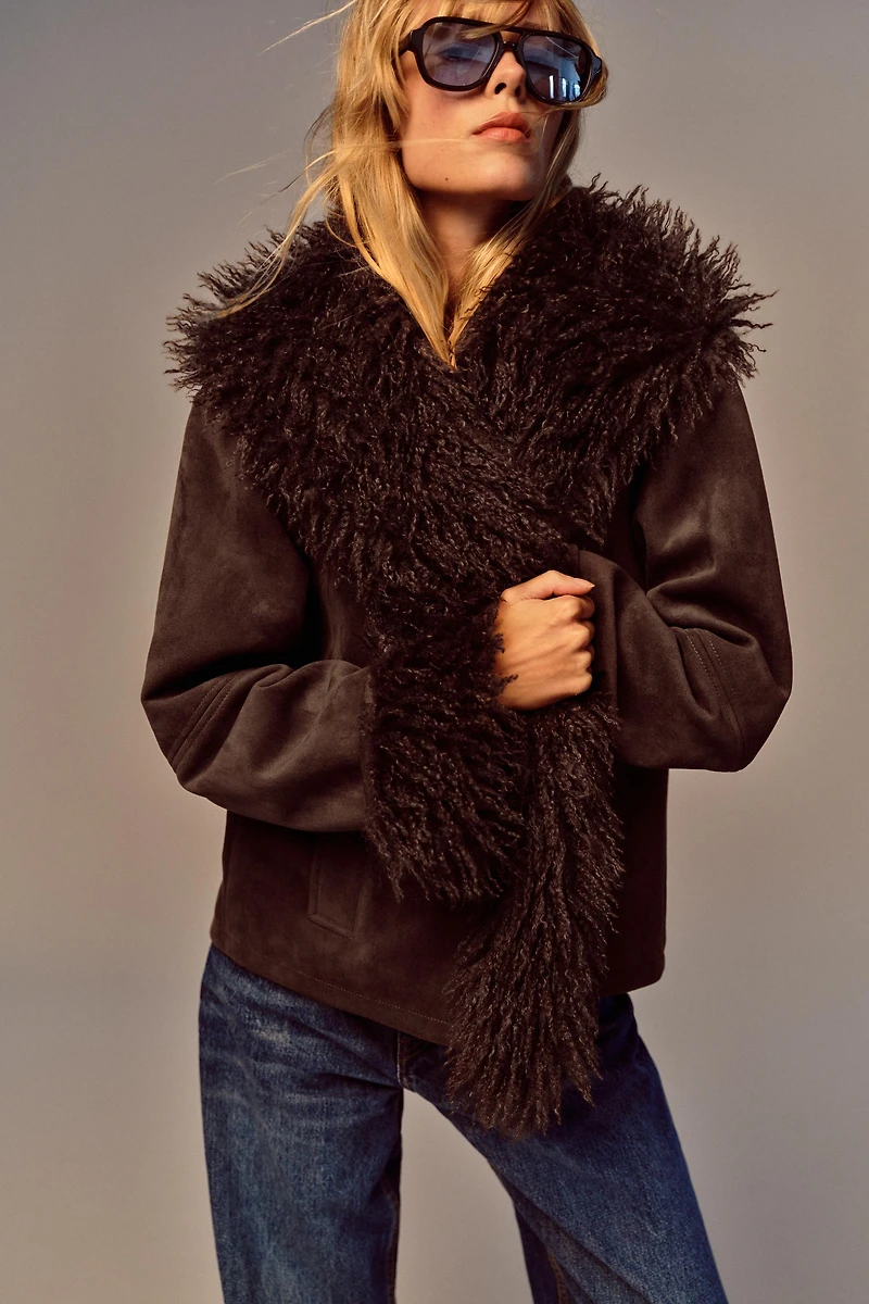 DOUBLE-FACED FAUX FUR JACKET