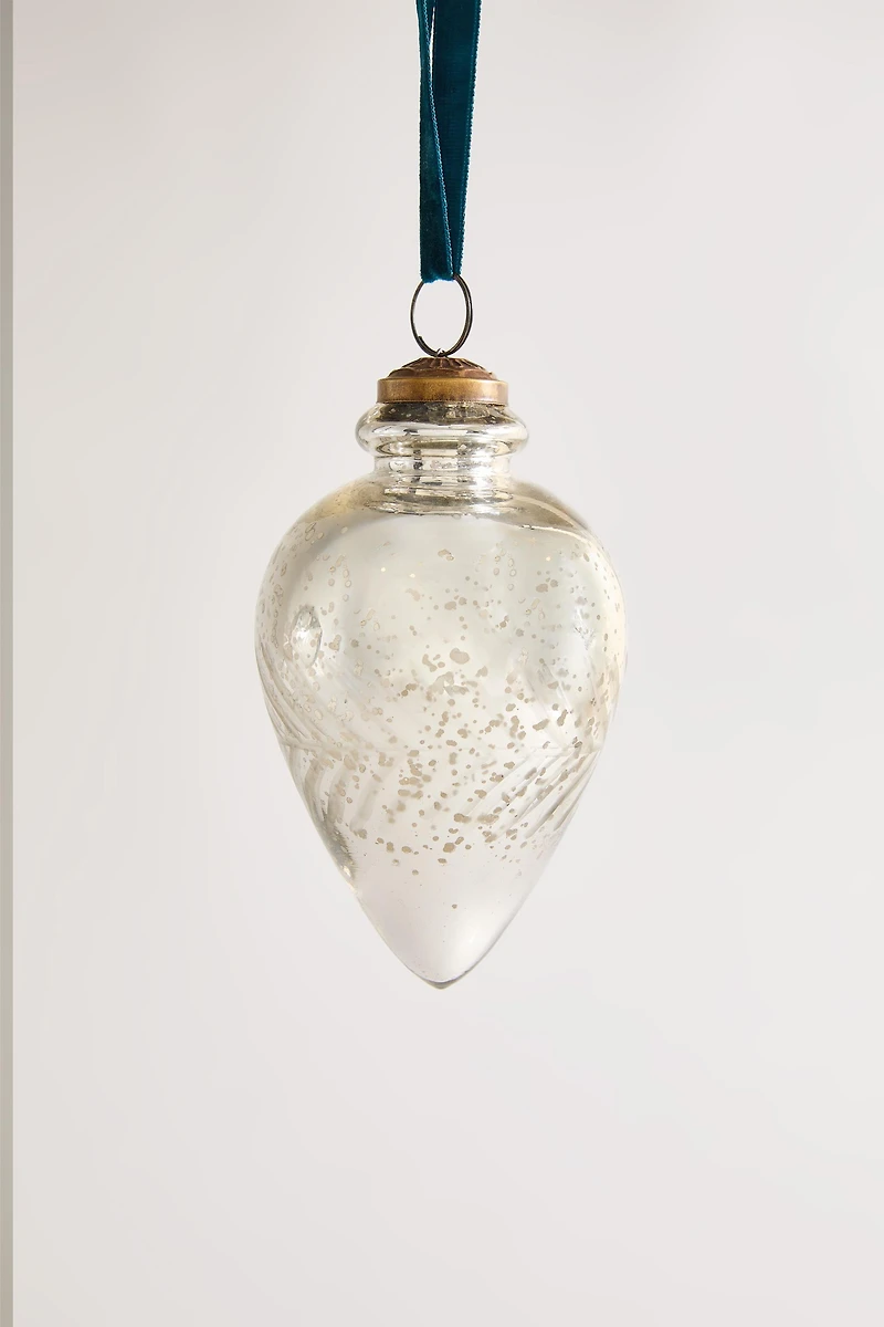 FLORAL DROP CHRISTMAS TREE ORNAMENT