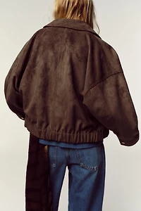 FAUX SUEDE JACKET