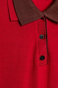 COMBINATION KNIT POLO SHIRT