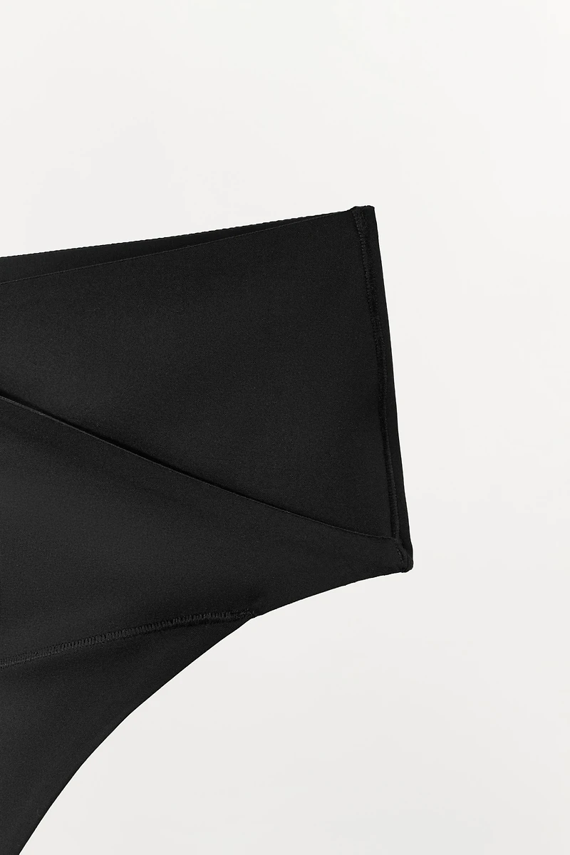 CROSSOVER WAIST POLYAMIDE BLEND THONG