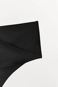 CROSSOVER WAIST POLYAMIDE BLEND THONG