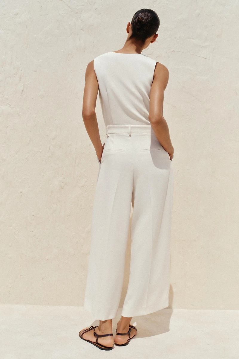 WIDE LEG VEST JUMPSUIT