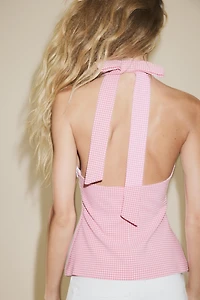 HALTER BACK BOW TOP