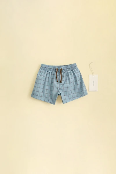 ZARA TIMELESS - CHECKERED SWIM SHORTS