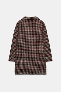 100% WOOL HOUNDSTOOTH COAT