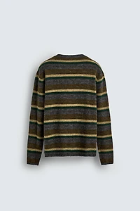 STRIPED JACQUARD CARDIGAN