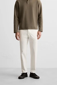 TEXTURED STRETCH PANTS