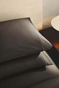 SATEEN PILLOWCASE WITH FESTOON DESIGN (300 THREAD COUNT)