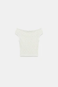 BOAT NECK LACE TOP