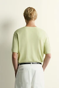 RELAXED FIT LIGHTWEIGHT KNIT T-SHIRT