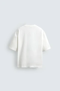 WASHED SLUB TEXTURED T-SHIRT