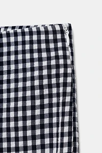 PANTALON CAPRI À CARREAUX VICHY