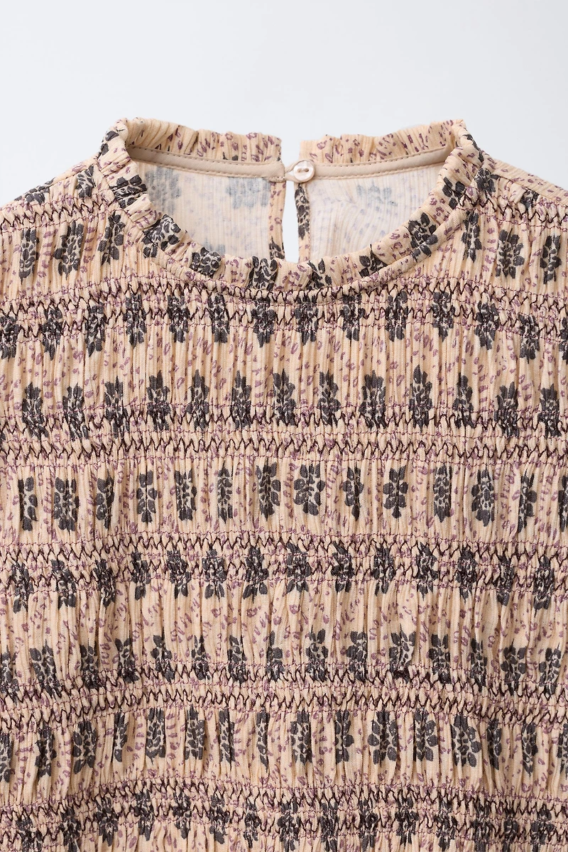 PRINTED ELASTICIZED TOP