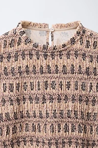 PRINTED ELASTICIZED TOP