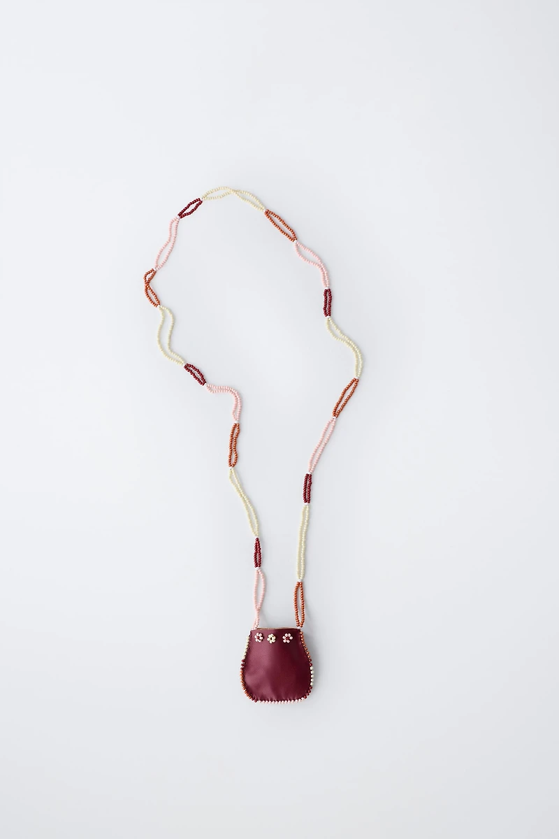 BEADED PURSE NECKLACE