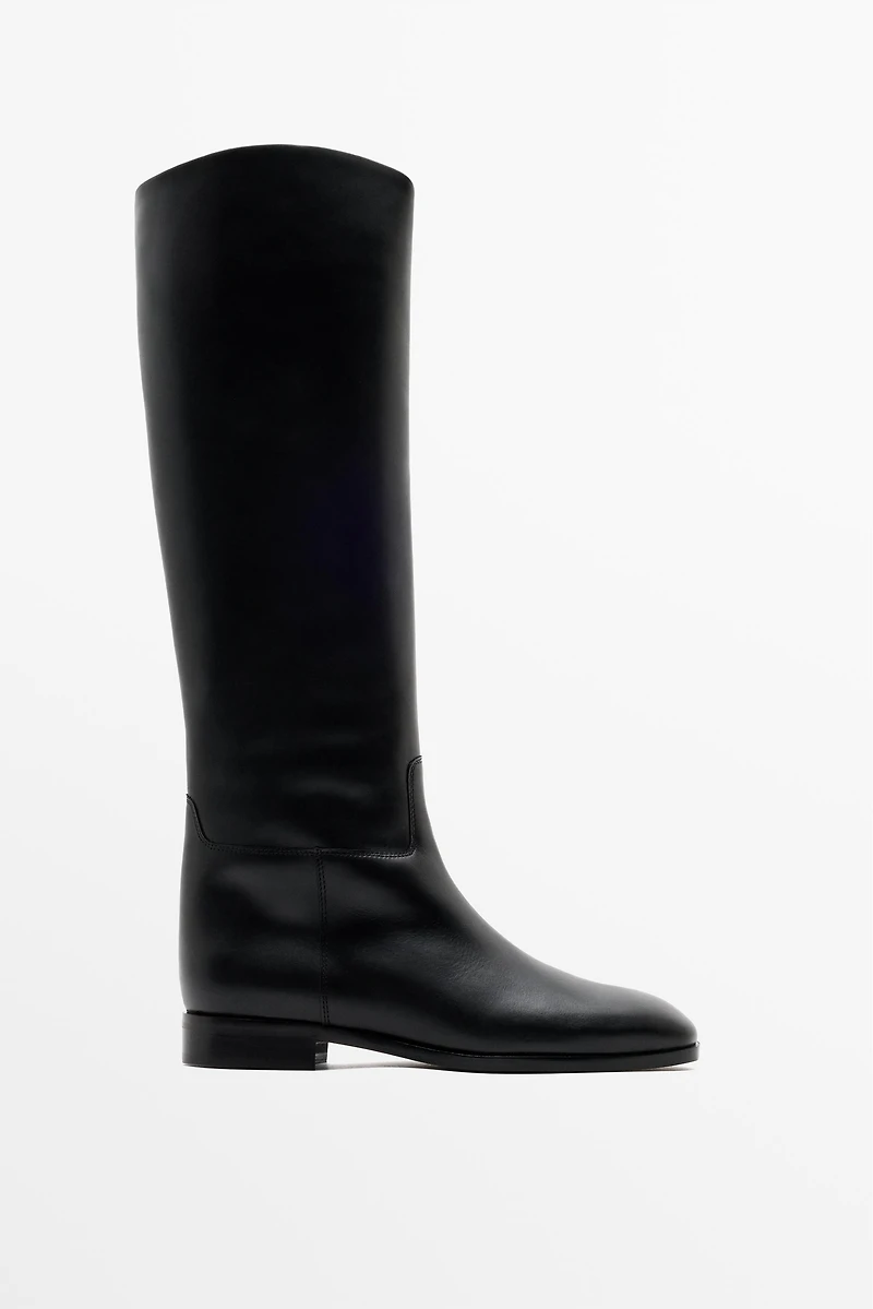 Knee-high leather boots - Made Spain