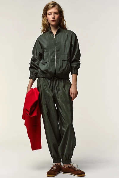 BLOUSON BOMBER À COL MONTANT