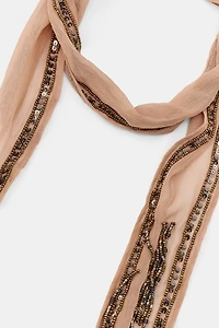 BEADED FRINGE MULTI-POSITION BANDANA