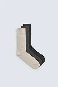 LOT DE 3 CHAUSSETTES CÔTELÉES BASIQUES