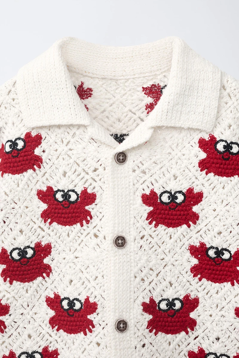 CHEMISE CROCHET CRABES