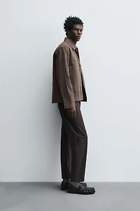 TEXTURED STRETCH PANTS