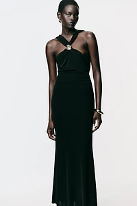 FITTED WRAP DRESS