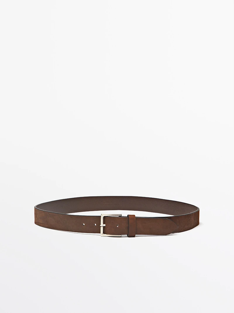 Ceinture avec boucle carrée en cuir