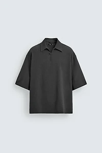 CHEMISE POLO RELAXED FIT TEXTURE IRRÉGULIÈRE