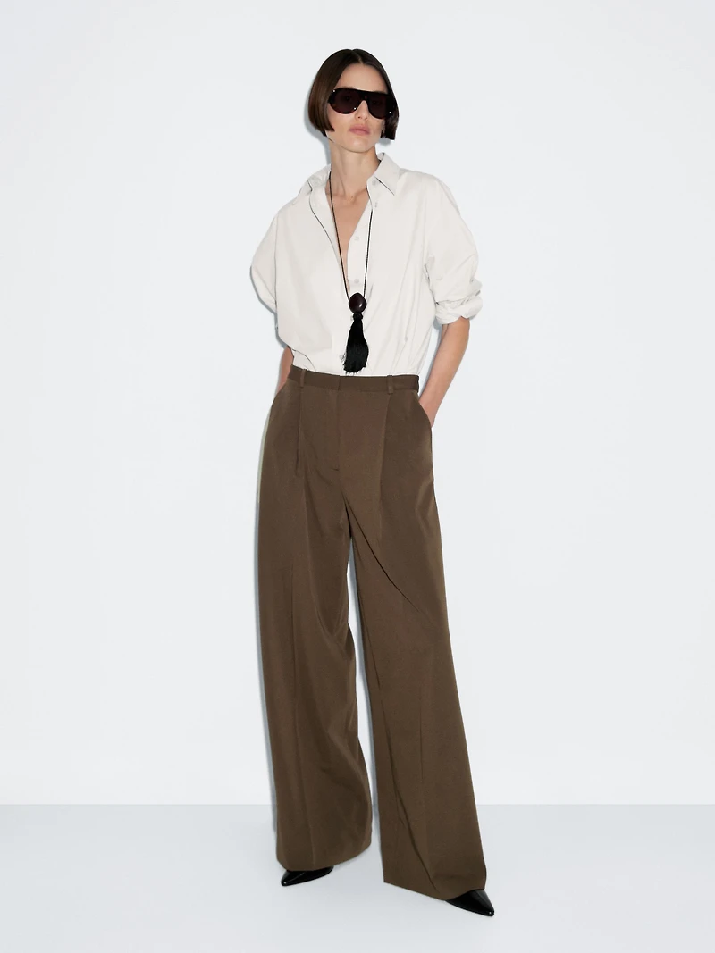 Pantalon à pinces large